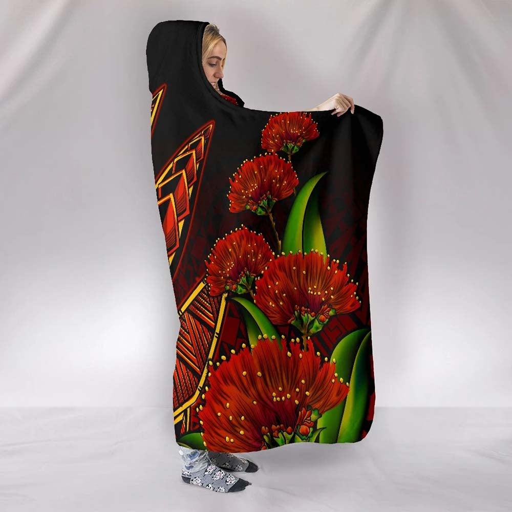 Polynesian Hawaii Hooded Blanket - Ohia Lehua