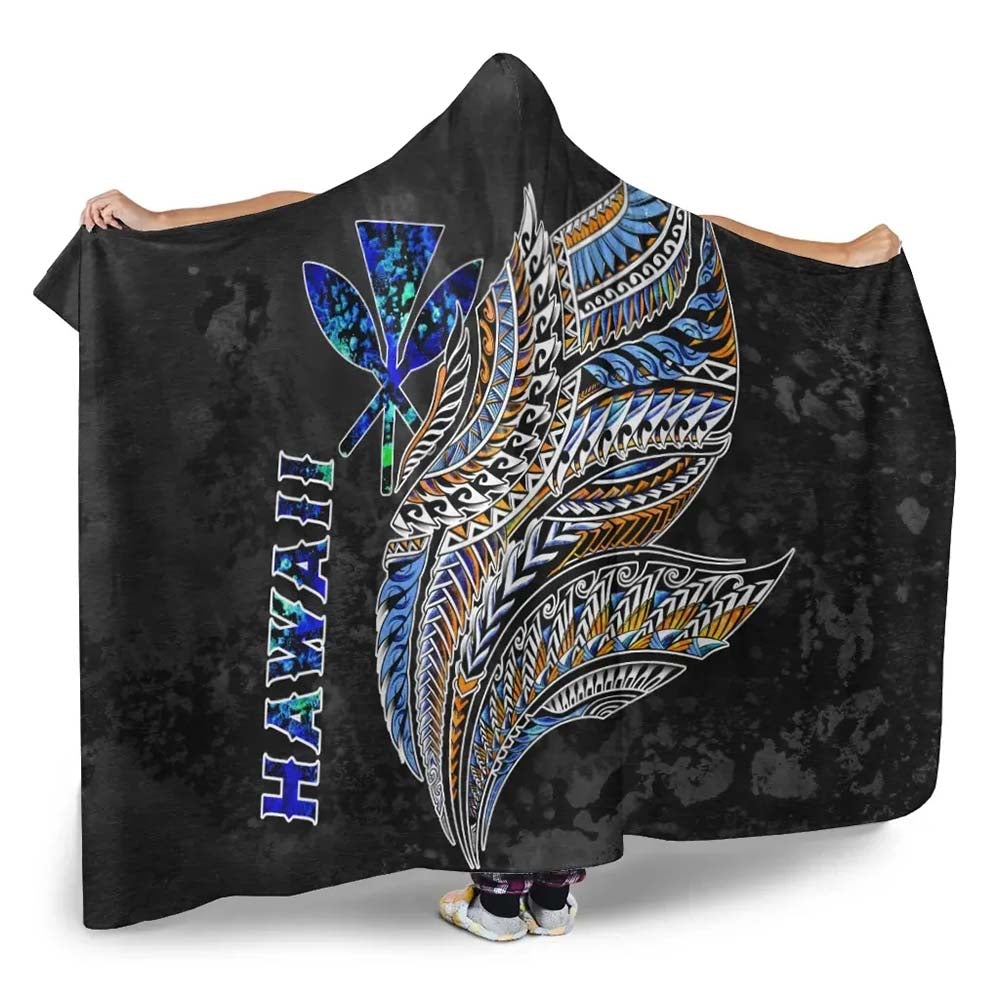 Polynesian Hawaii Hooded Blanket - Polynesian Wings