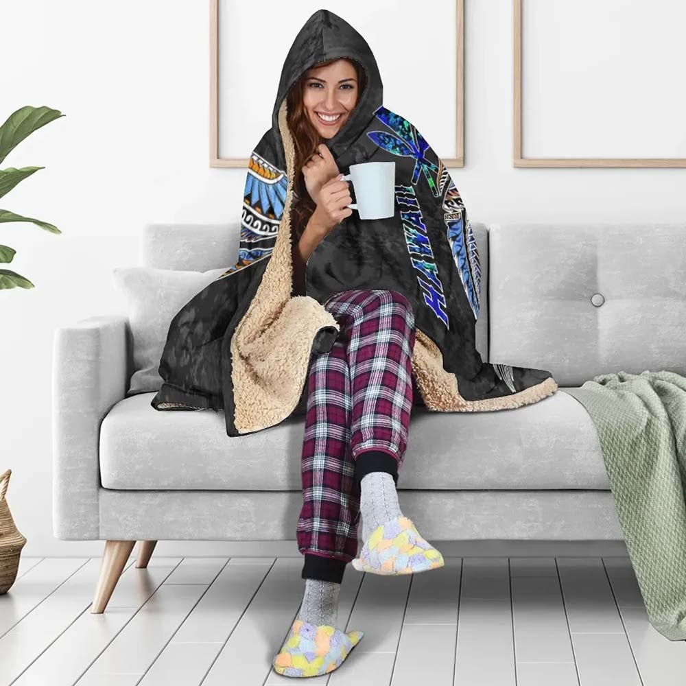Polynesian Hawaii Hooded Blanket - Polynesian Wings