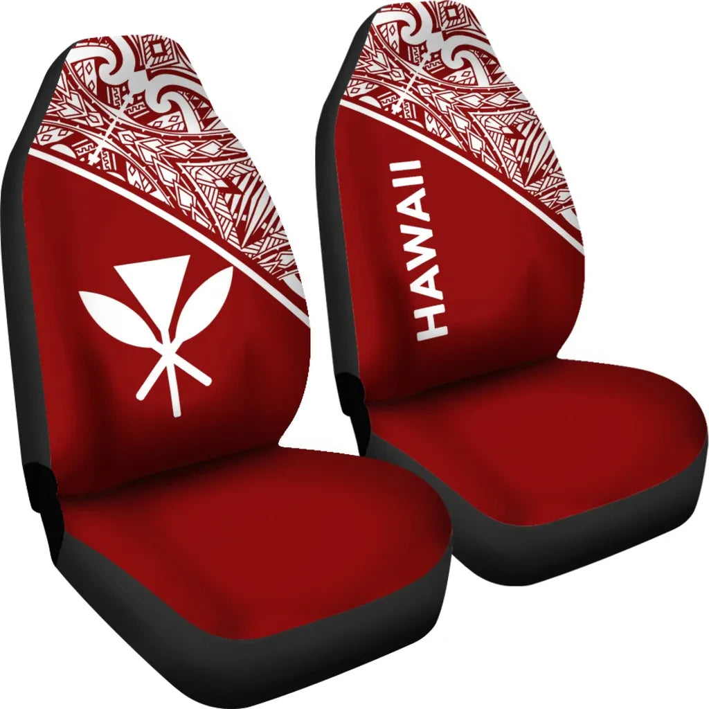 Hawaii Car Seat Covers - Hawaii Kanaka Maoli Polynesian Red Curve