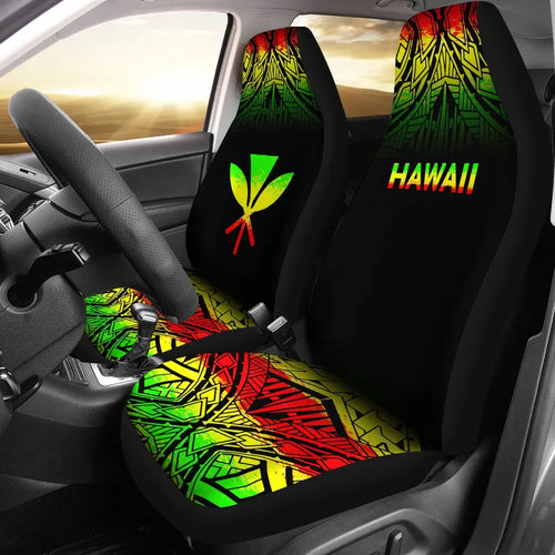 Hawaii Car Seat Covers - Hawaii Kanaka Maoli Polynesian Tattoo Fog Reggae