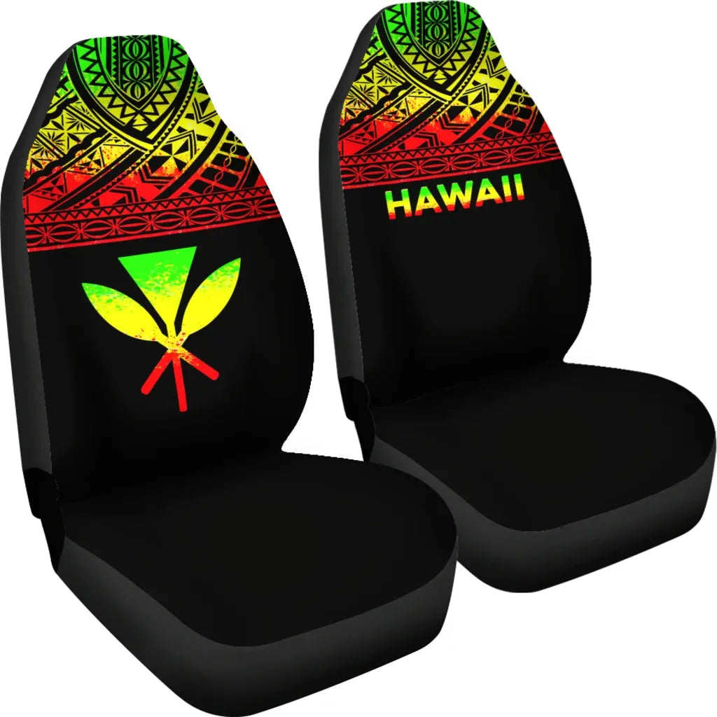 Hawaii Car Seat Covers - Hawaii Kanaka Maoli Polynesian Reggae Horizontal