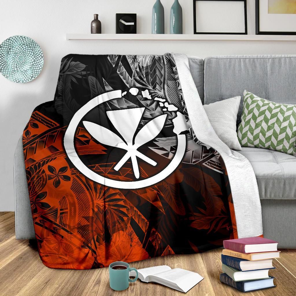 Polynesian Hawaii Kanaka Maoli Premium Blanket - Vintage Polynesian Style