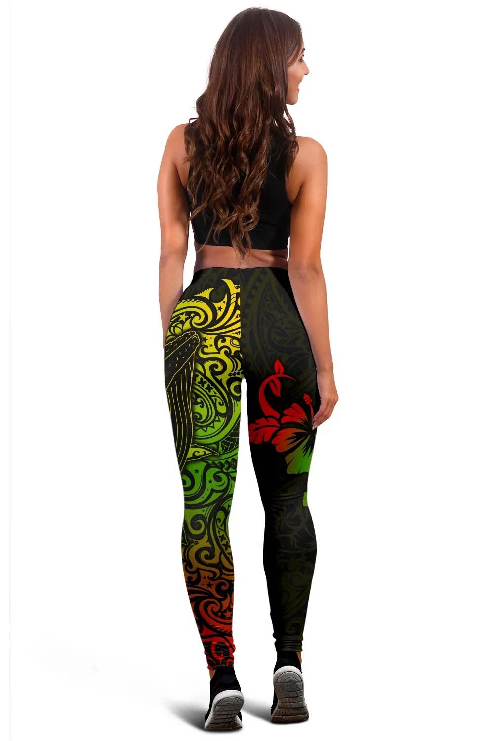 Polynesian Hawaii Legging - Polynesian Reggae Humpback Whale