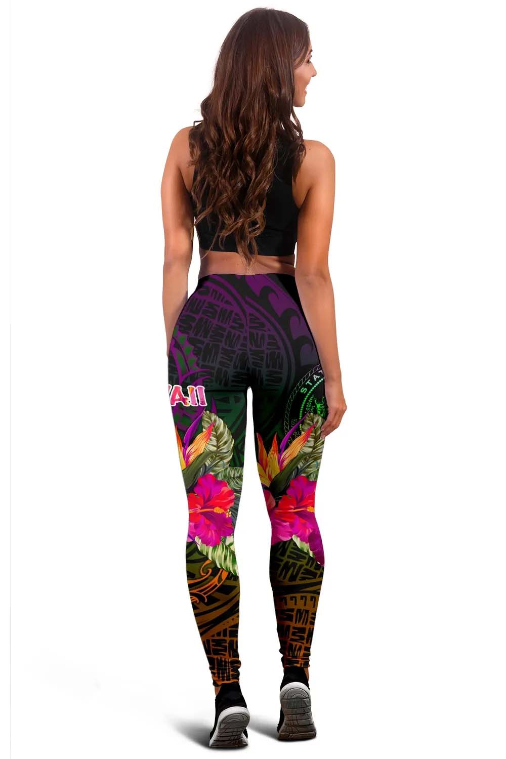 Polynesian Hawaii Legging - Summer Hibiscus