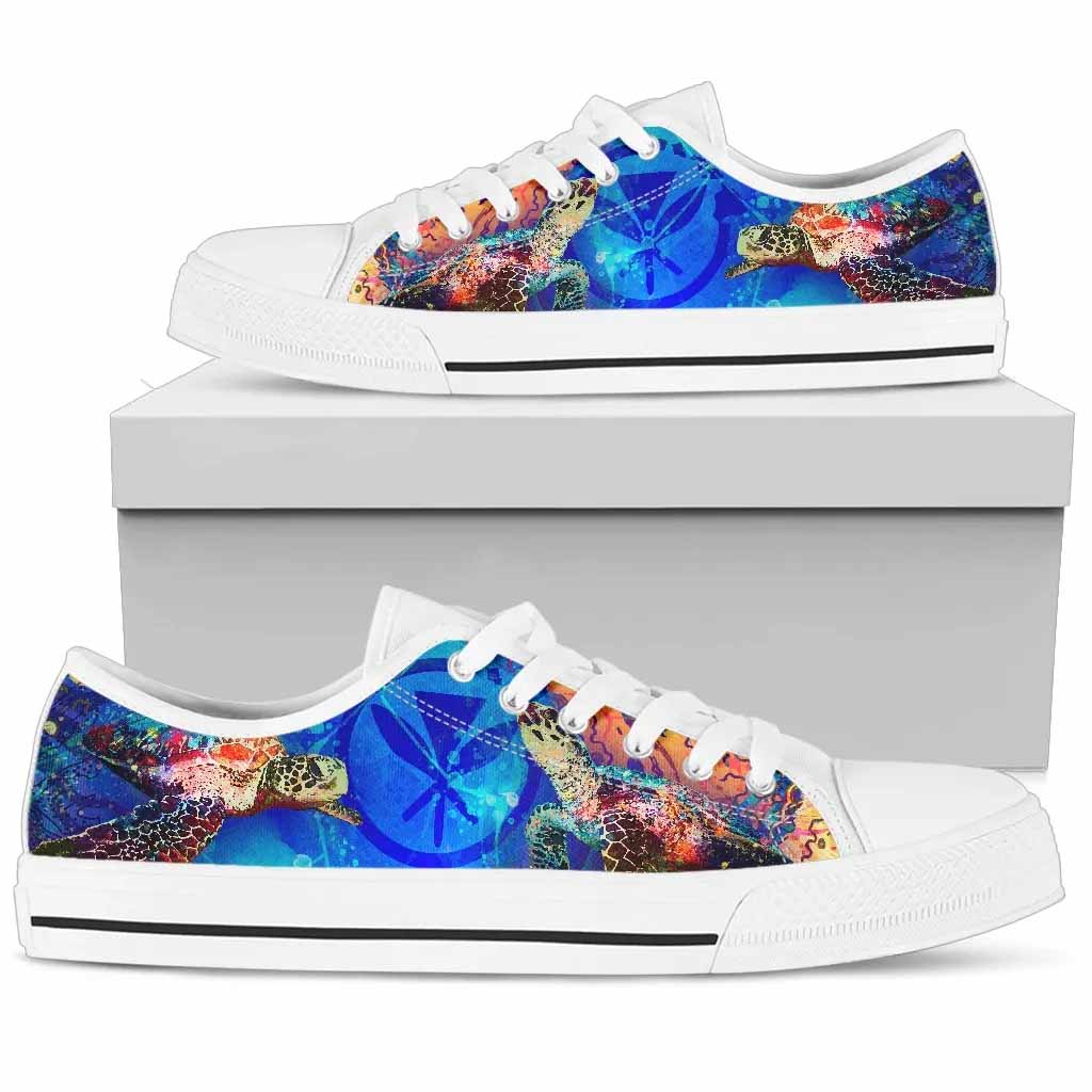Polynesian Hawaii Low Top Shoes - Coral Treasure