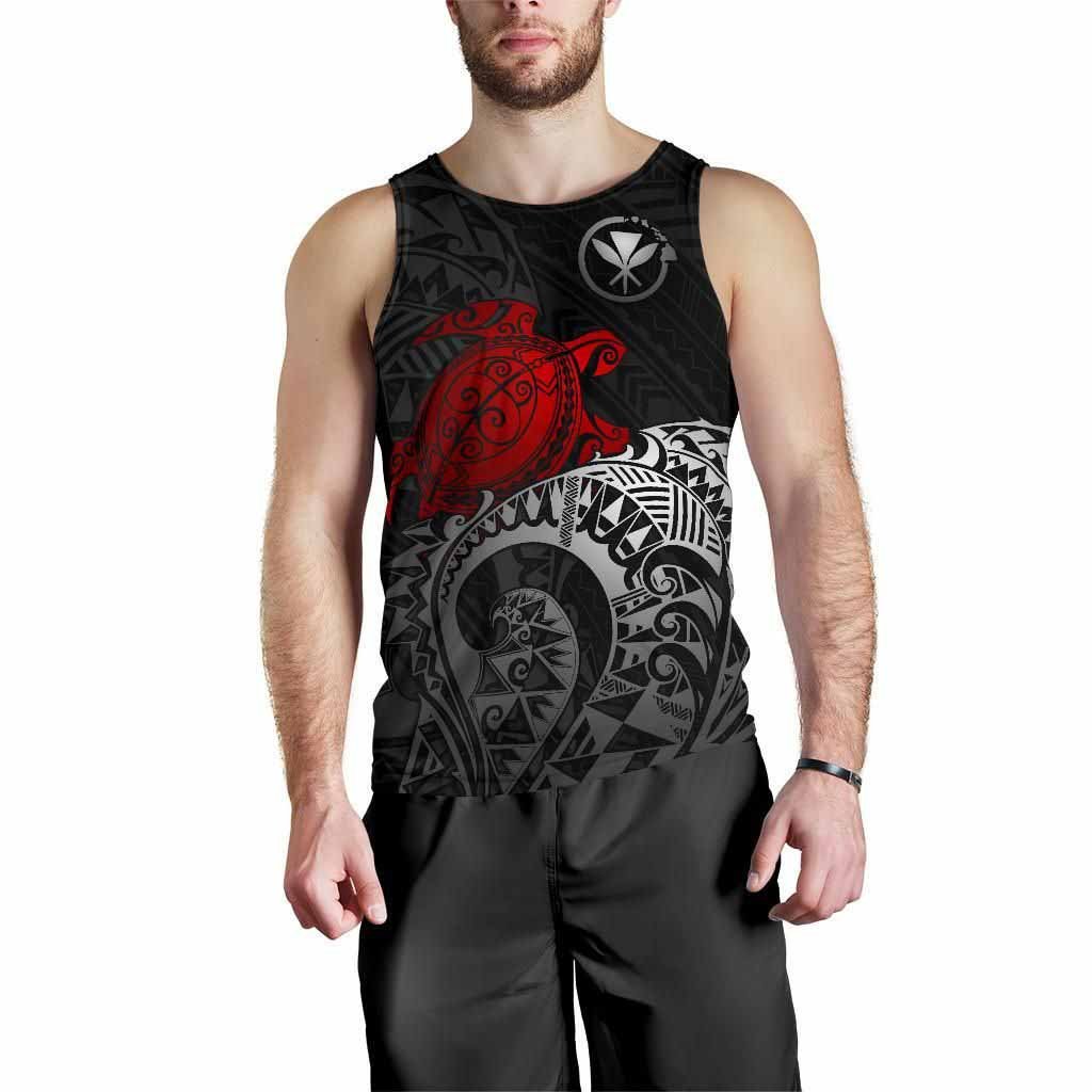 Polynesian Hawaii Men Tank Top - Polynesian Turtle (Red)