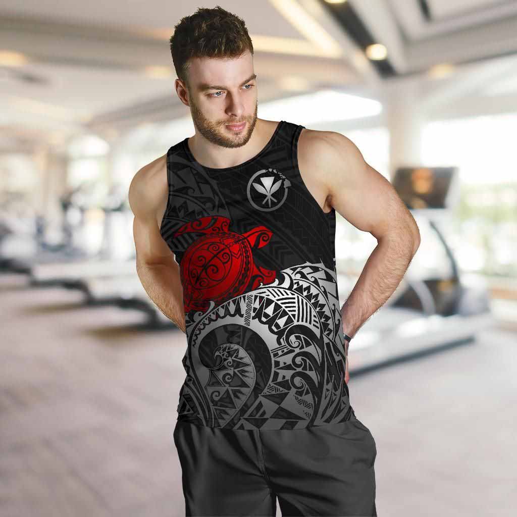 Polynesian Hawaii Men Tank Top - Polynesian Turtle (Red)