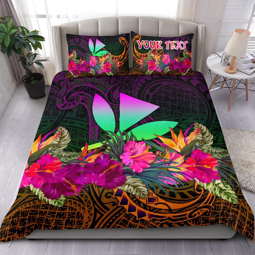 Polynesian Hawaii Personalised Kanaka Maoli Bedding Set - Summer Hibiscus