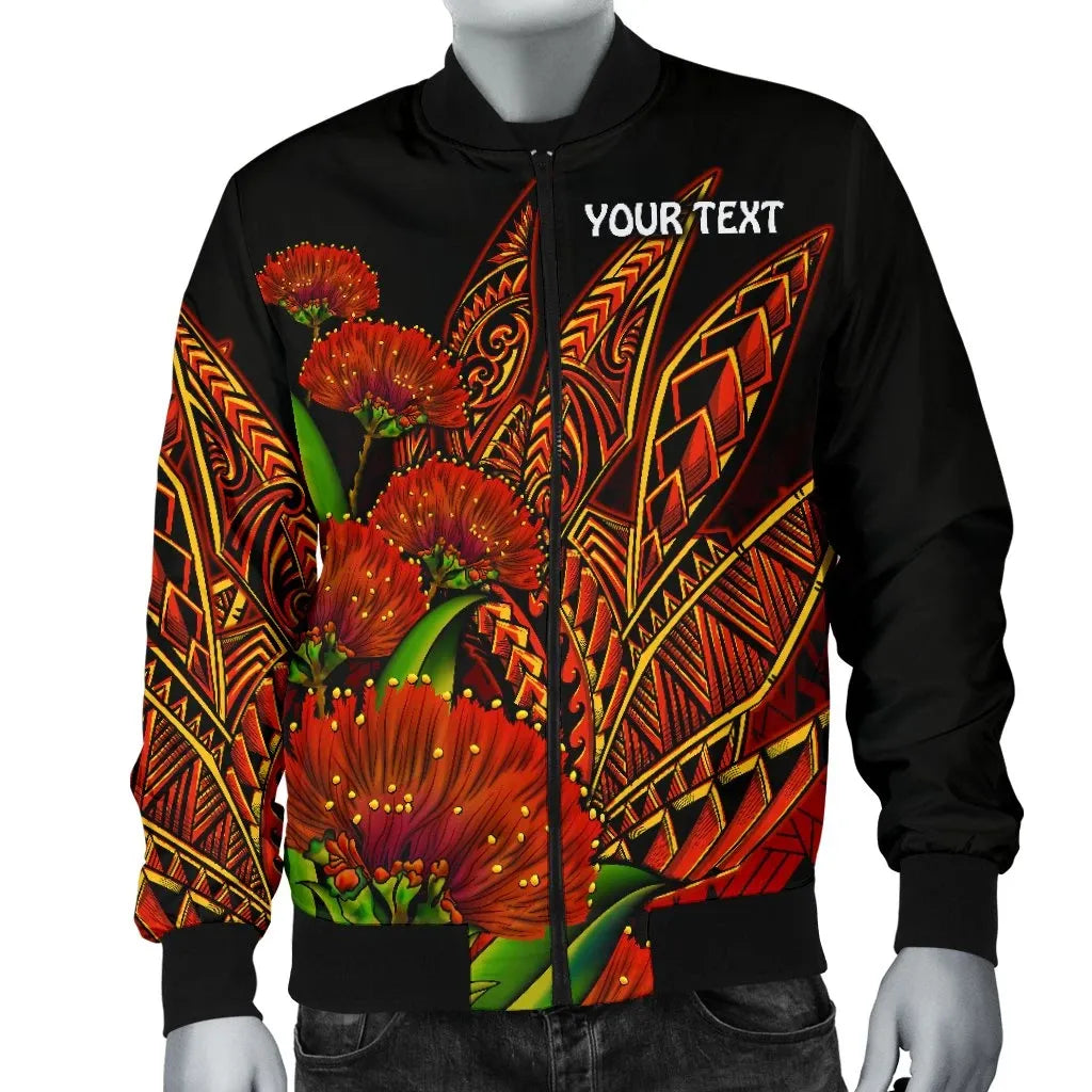 Polynesian Hawaii Personalised Bomber Jacket - Ohia Lehua