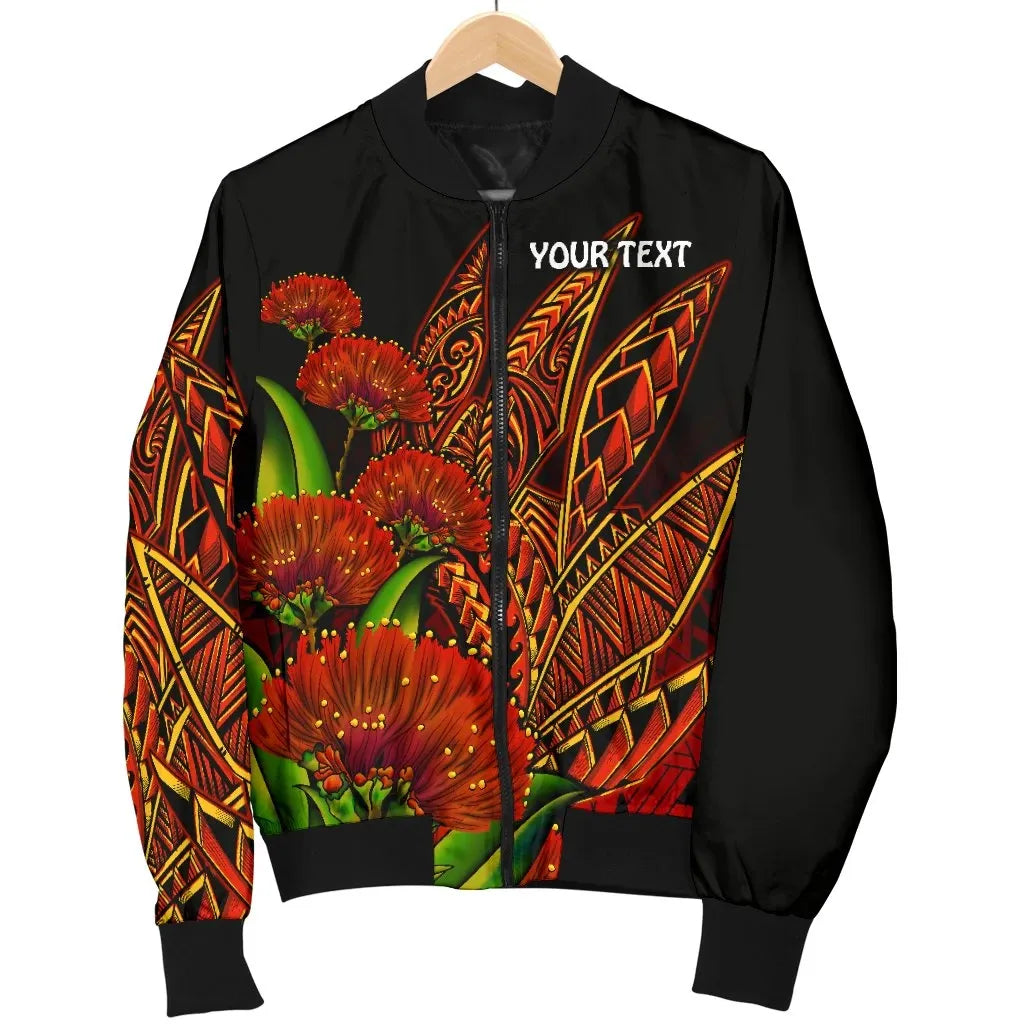 Polynesian Hawaii Personalised Bomber Jacket - Ohia Lehua