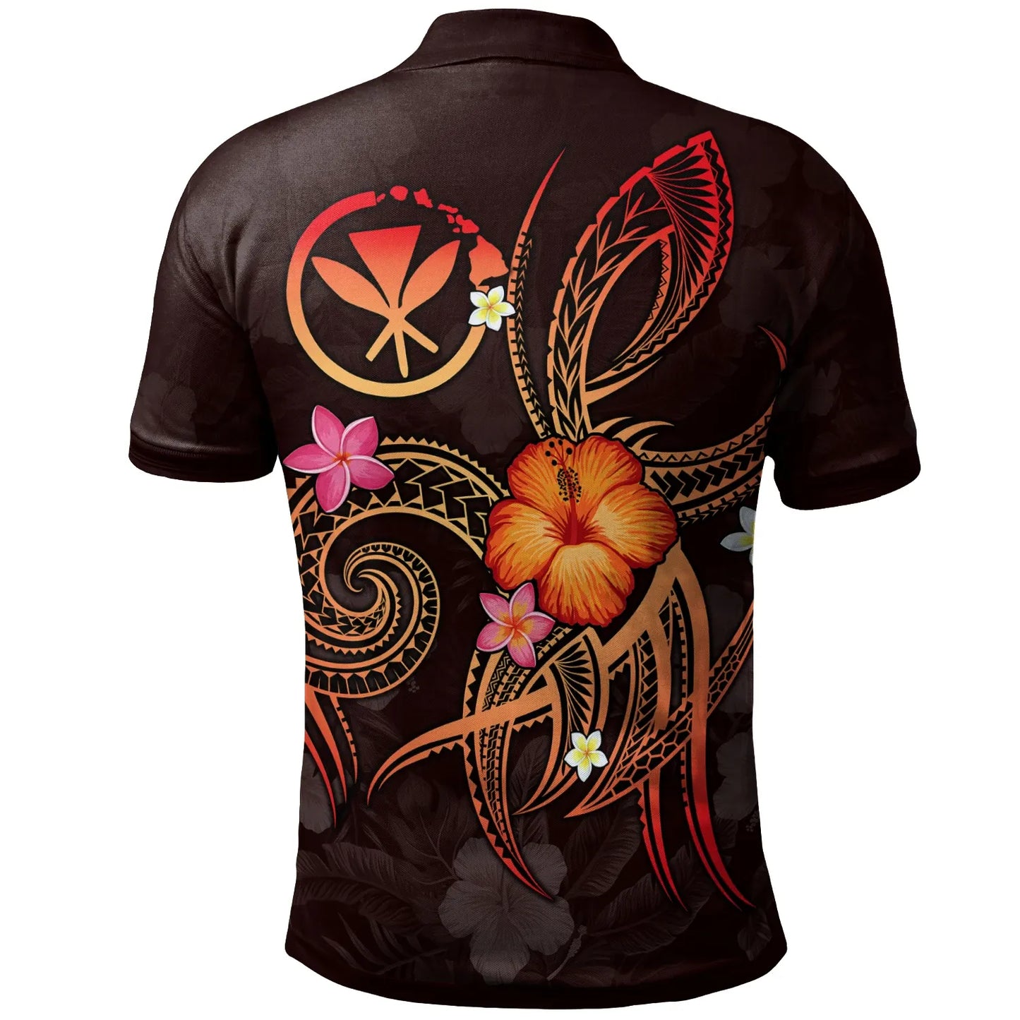 Polynesian Hawaii Personalised Polo Shirt - Legend of Kanaka Maoli (Red)