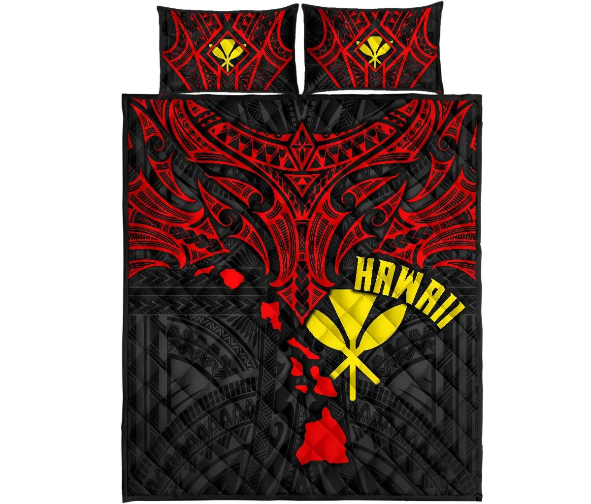 Polynesian Hawaii Quilt Bed Set - Polynesian Whale Tail