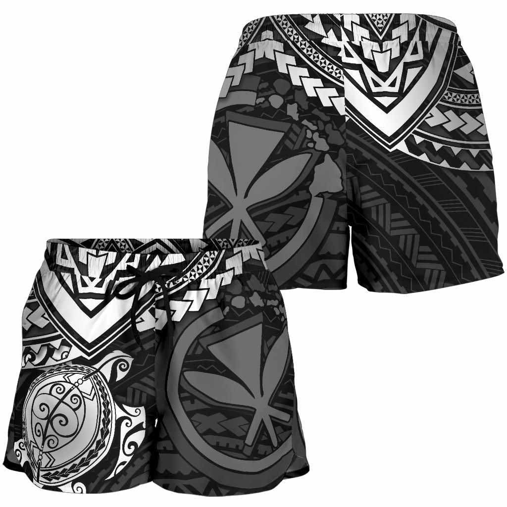 Polynesian Hawaii Shorts (Women) - White Turtle