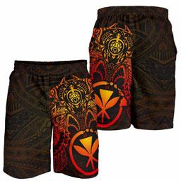 Polynesian Hawaii Shorts (Men) - Red Turtle Manta Ray