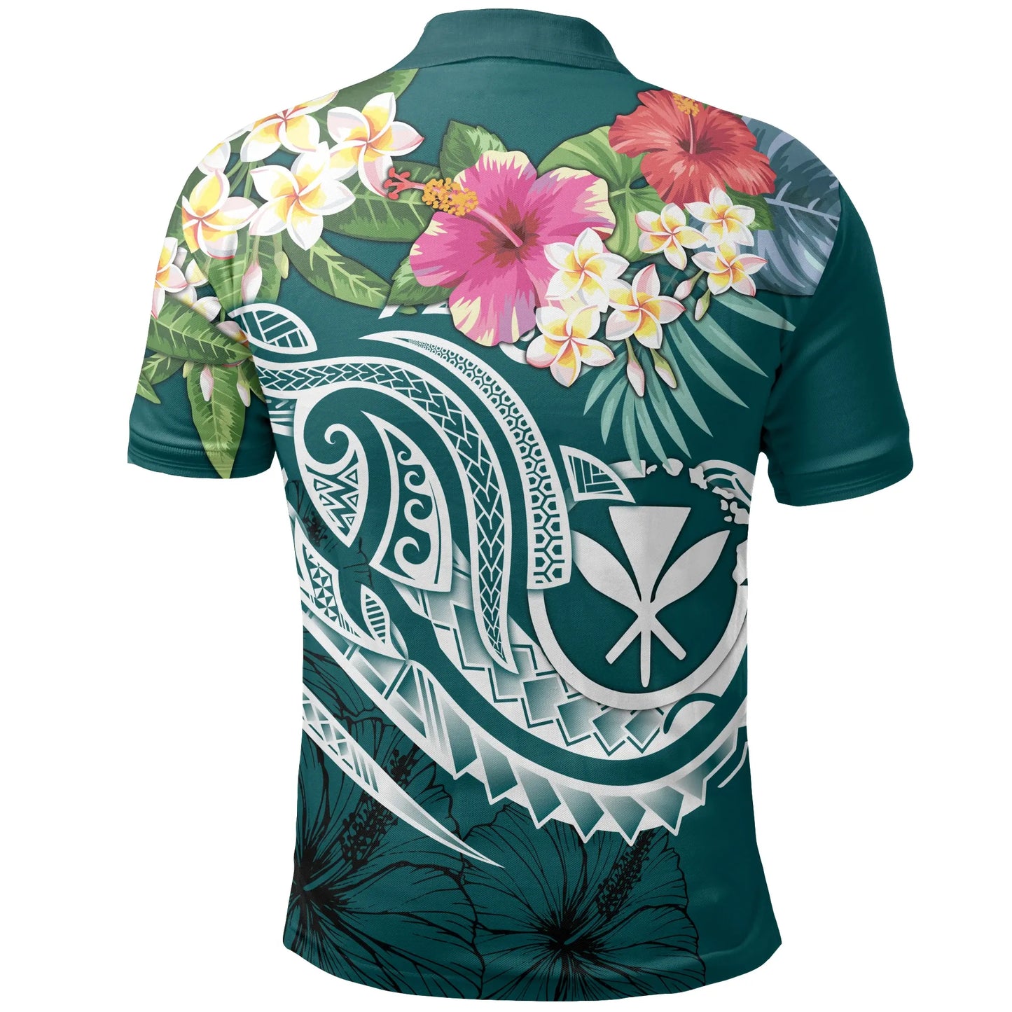 Polynesian Hawaii Kanaka Maoli Polo Shirt - Summer Plumeria