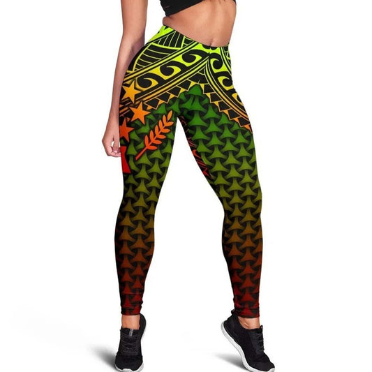 Polynesian Kosrae Legging - Reggae Vintage Polynesian Patterns