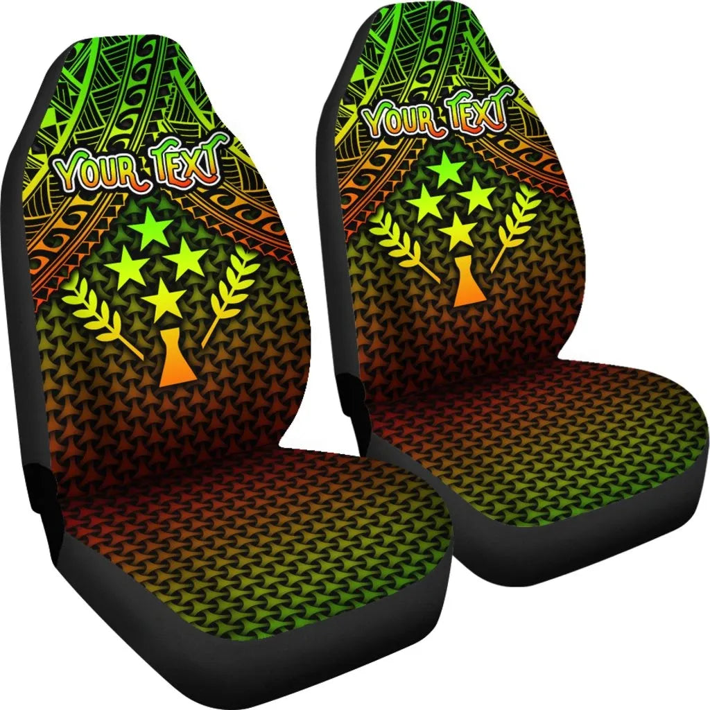 Polynesian Kosrae Personalised Car Seat Covers - Reggae Vintage Polynesian Patterns