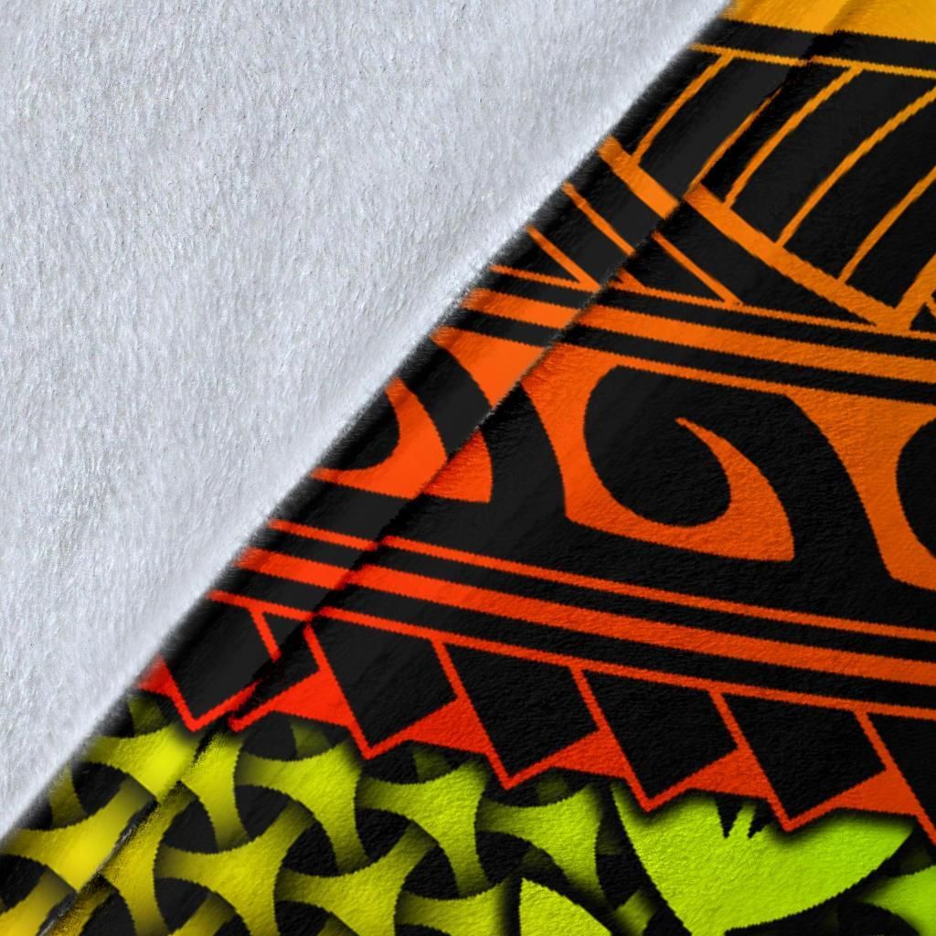 Polynesian Kosrae Premium Blanket - Reggae Vintage Polynesian Patterns