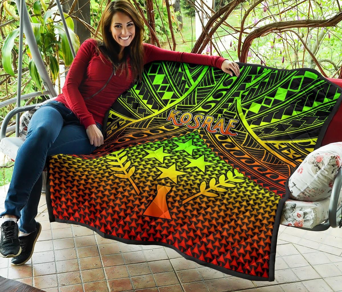 Polynesian Kosrae Premium Quilt - Reggae Vintage Polynesian Patterns