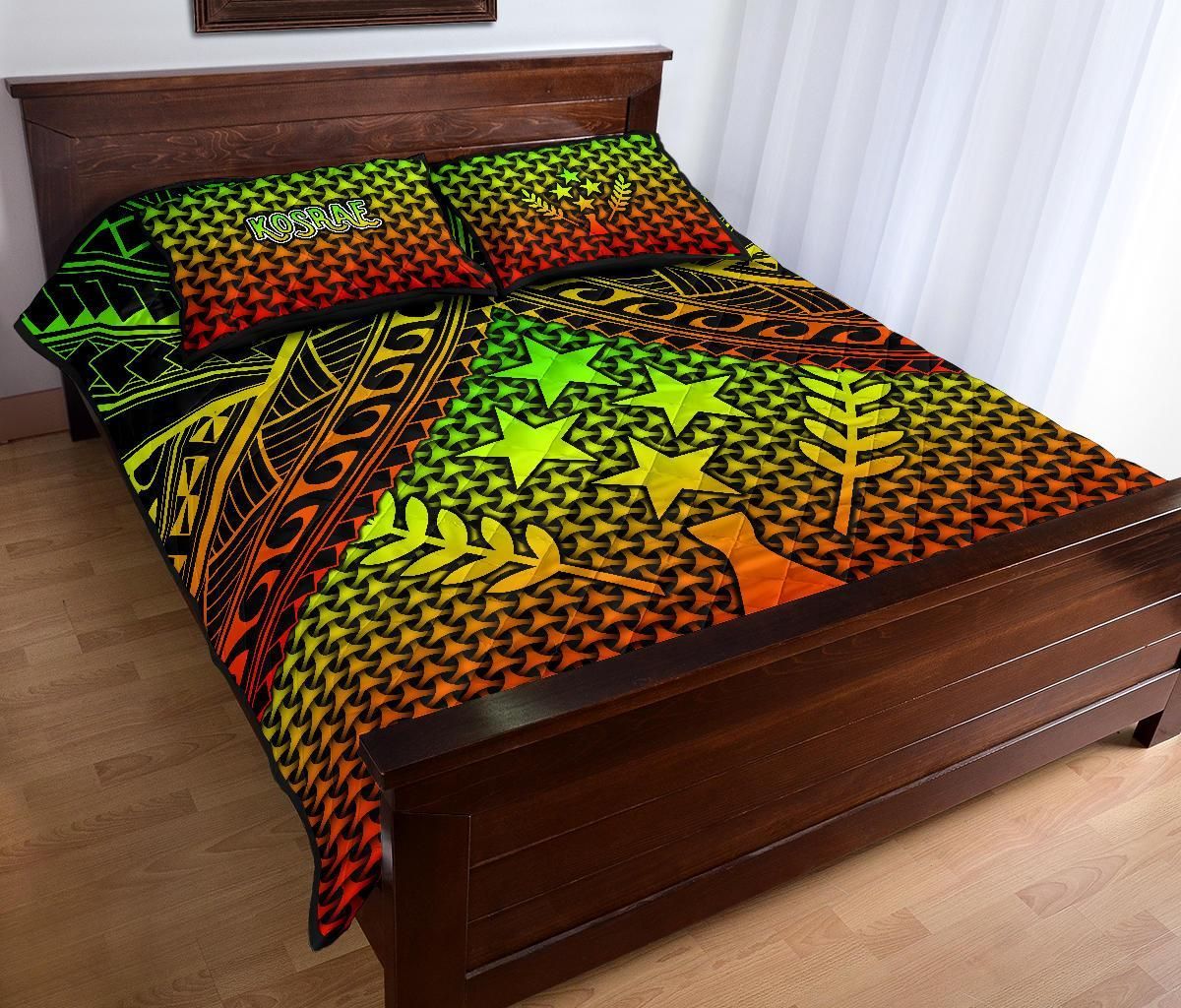 Polynesian Kosrae Quilt Bed Set - Reggae Vintage Polynesian Patterns