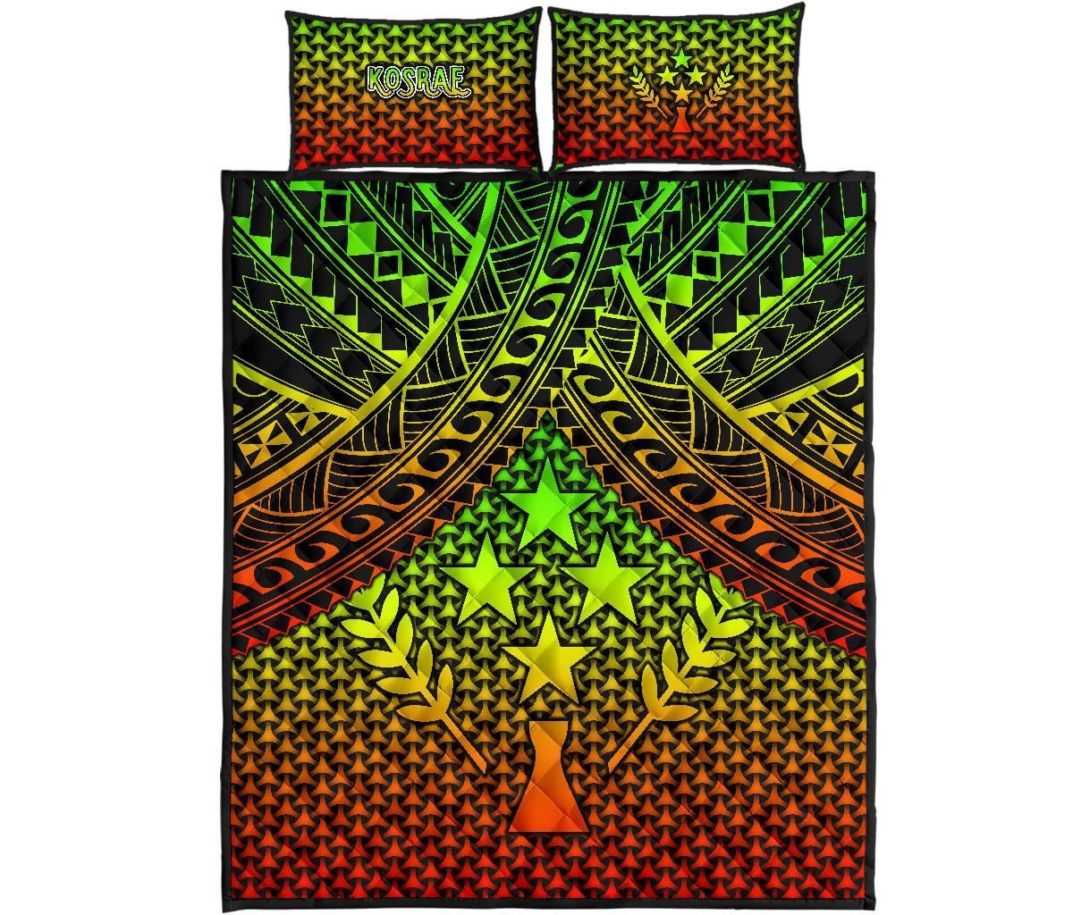 Polynesian Kosrae Quilt Bed Set - Reggae Vintage Polynesian Patterns