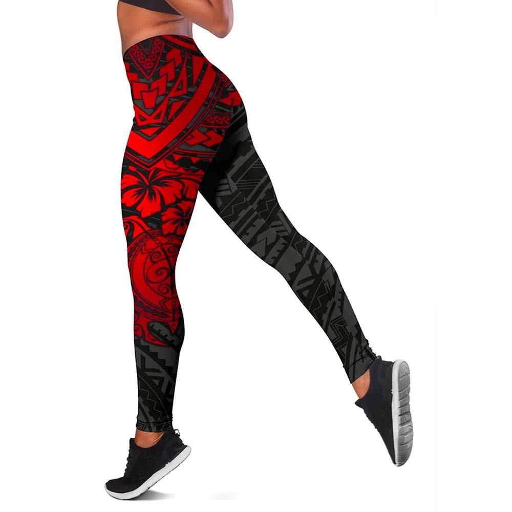 Polynesian Legging - Polynesian Red Turtle