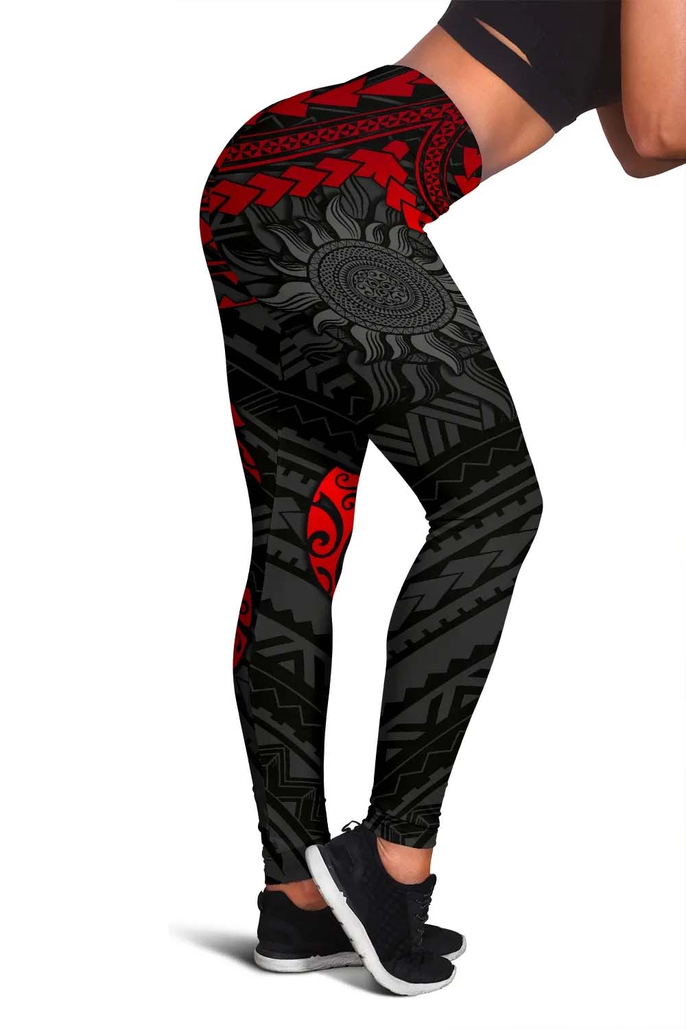 Polynesian Legging - Polynesian Red Turtle