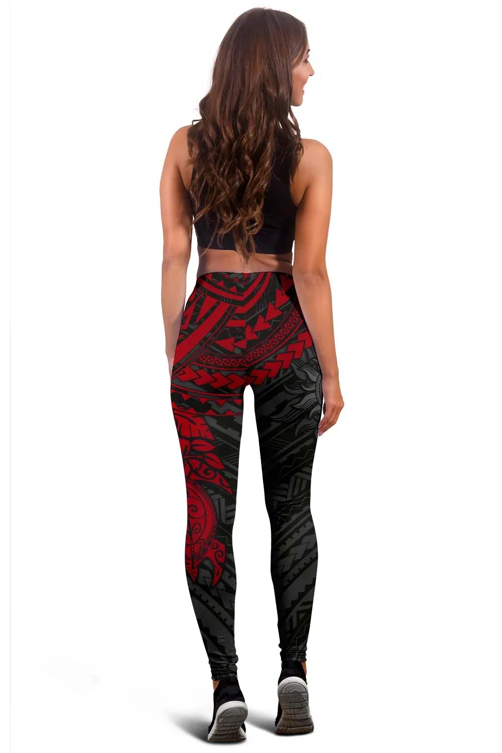 Polynesian Legging - Polynesian Red Turtle