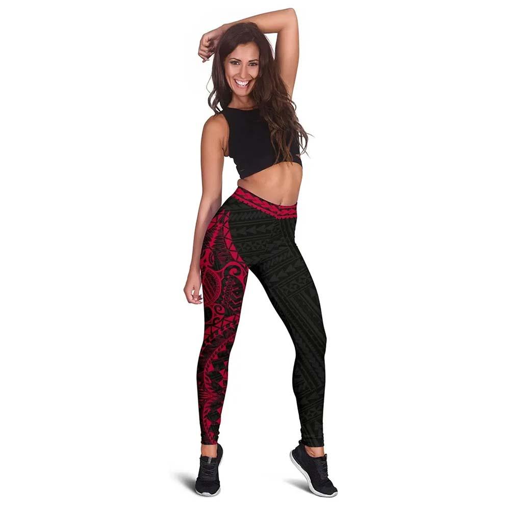 Polynesian Legging -  Rising 3rd Red