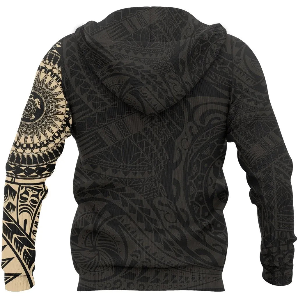 Polynesian Hoodie - Polynesian Little Turtle Tattoo Style