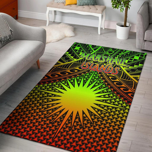 Polynesian Marshall Islands Area Rug - Reggae Vintage Polynesian Patterns
