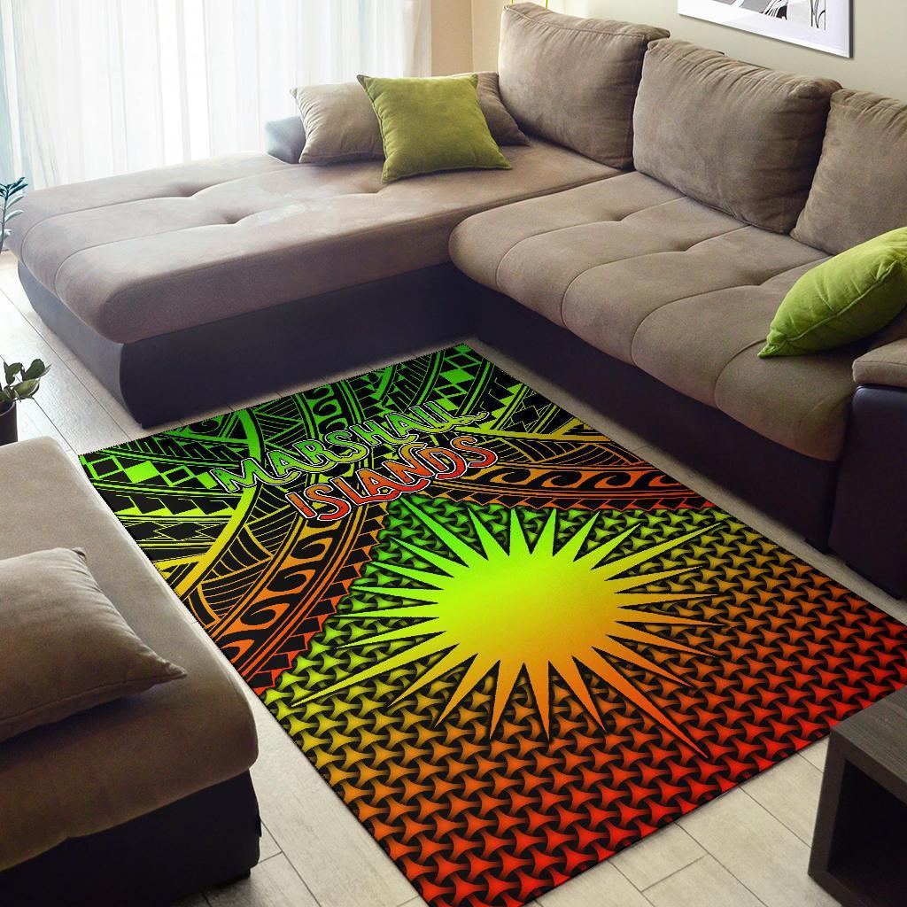 Polynesian Marshall Islands Area Rug - Reggae Vintage Polynesian Patterns