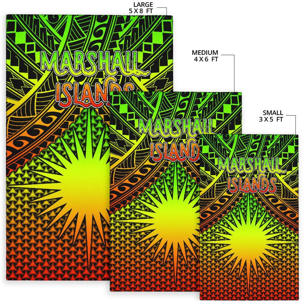 Polynesian Marshall Islands Area Rug - Reggae Vintage Polynesian Patterns