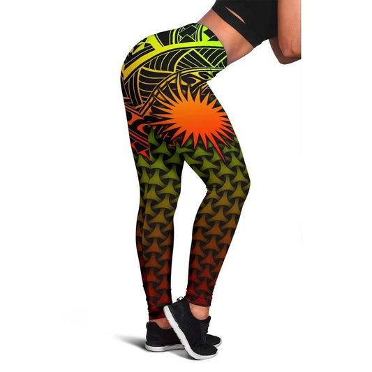 Polynesian Marshall Islands Legging - Reggae Vintage Polynesian Patterns