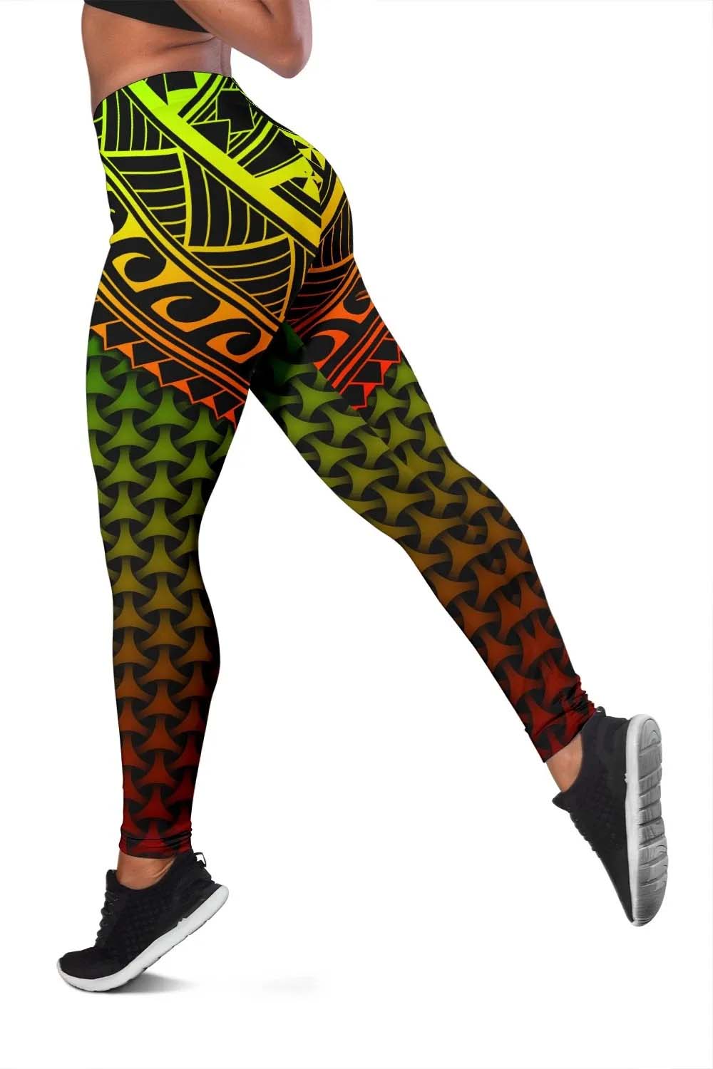 Polynesian Marshall Islands Legging - Reggae Vintage Polynesian Patterns