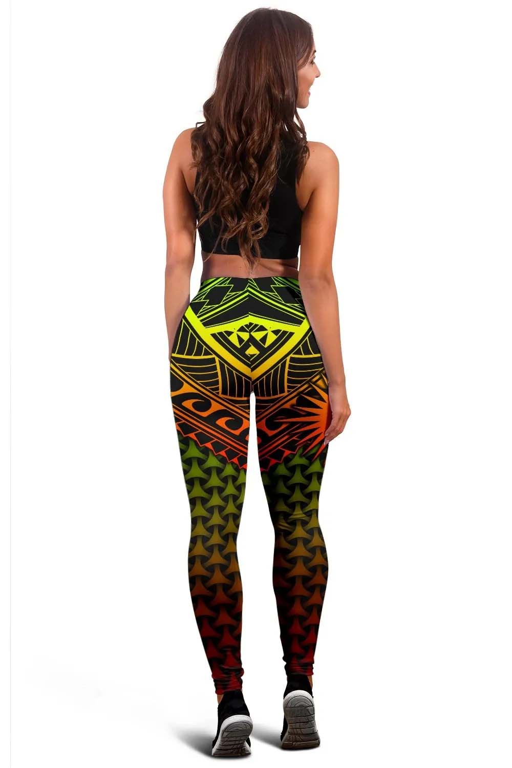Polynesian Marshall Islands Legging - Reggae Vintage Polynesian Patterns