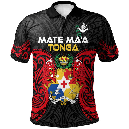 Polynesian Mate Ma'a Tonga Polo Shirt - Tongan Spirit