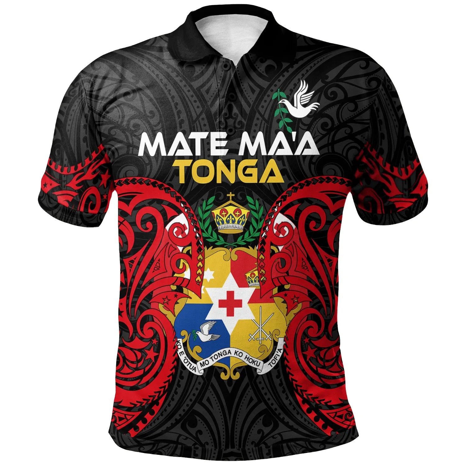 Polynesian Mate Ma'a Tonga Polo Shirt - Tongan Spirit