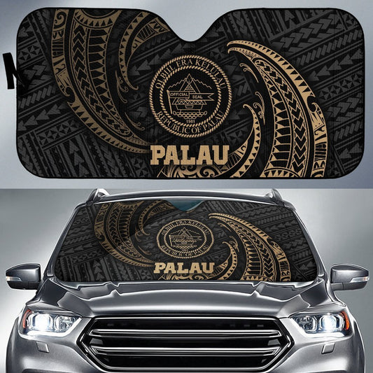 Polynesian Palau Sun Shades - Gold Tribal Wave