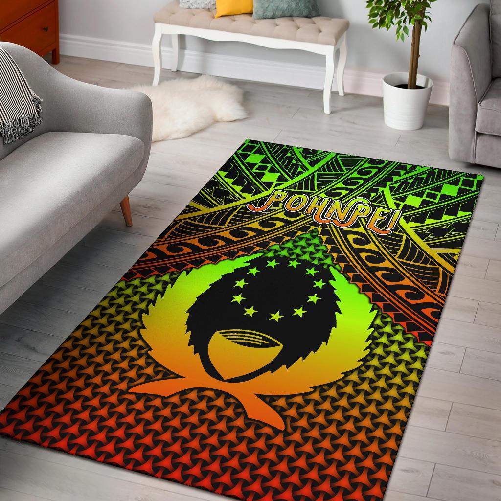 Polynesian Pohnpei Area Rug - Reggae Vintage Polynesian Patterns