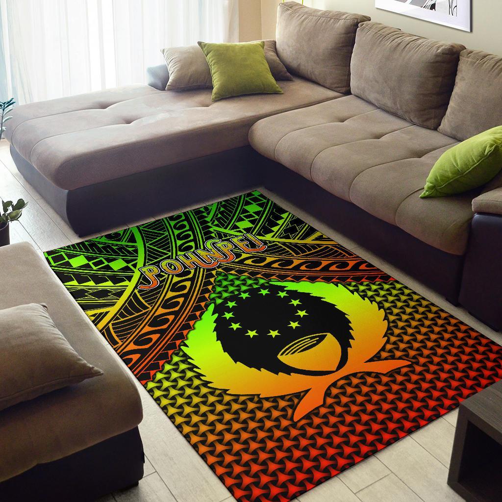 Polynesian Pohnpei Area Rug - Reggae Vintage Polynesian Patterns