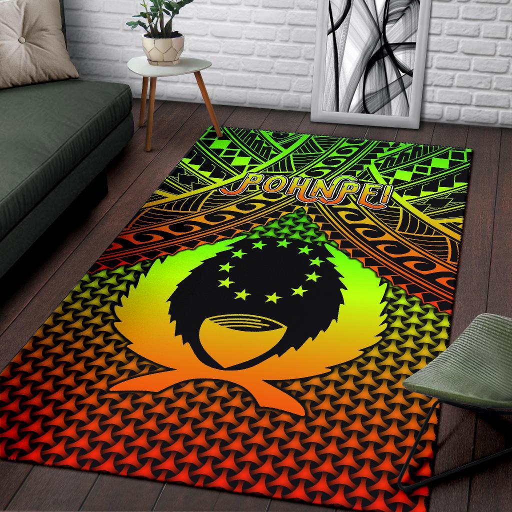 Polynesian Pohnpei Area Rug - Reggae Vintage Polynesian Patterns