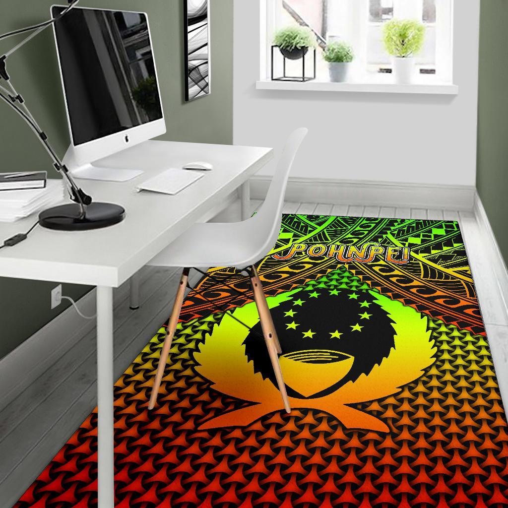 Polynesian Pohnpei Area Rug - Reggae Vintage Polynesian Patterns