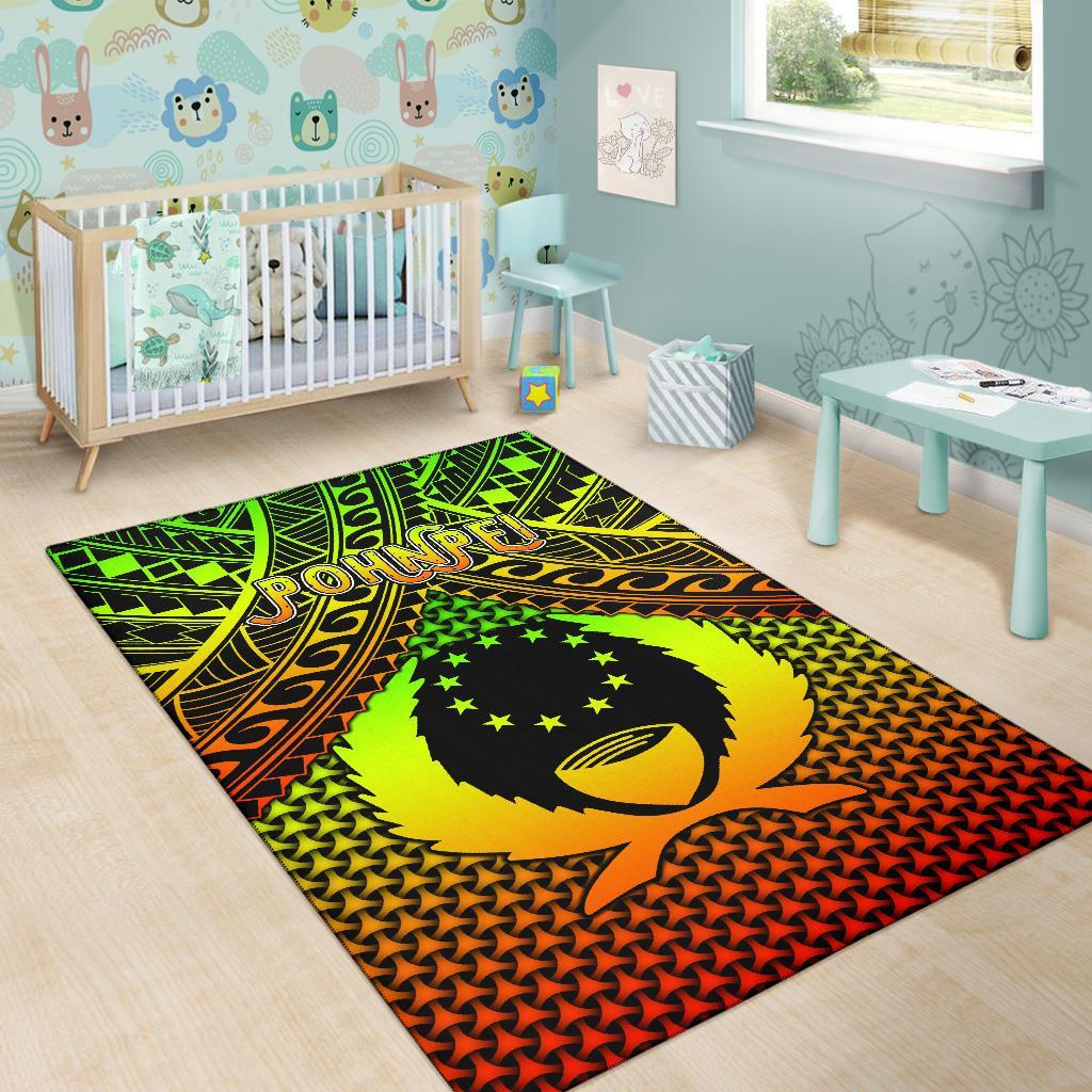 Polynesian Pohnpei Area Rug - Reggae Vintage Polynesian Patterns