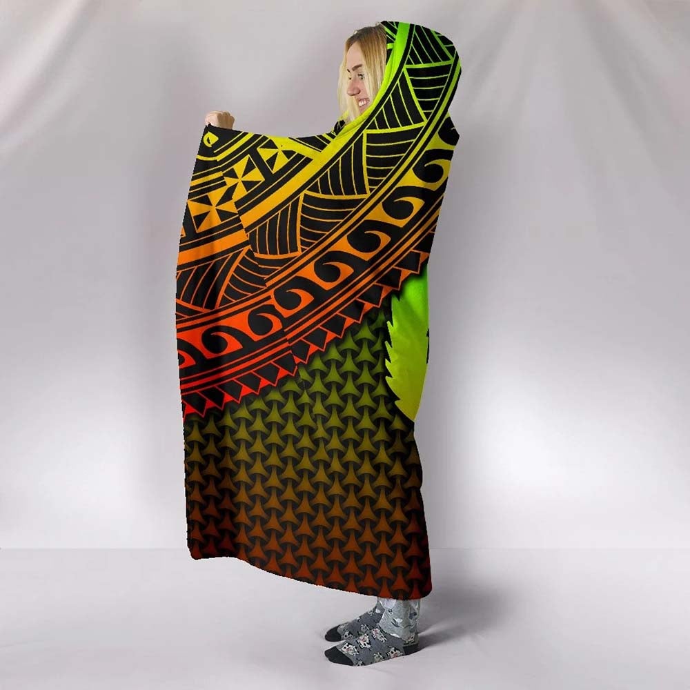 Polynesian Pohnpei Hooded Blanket - Reggae Vintage Polynesian Patterns