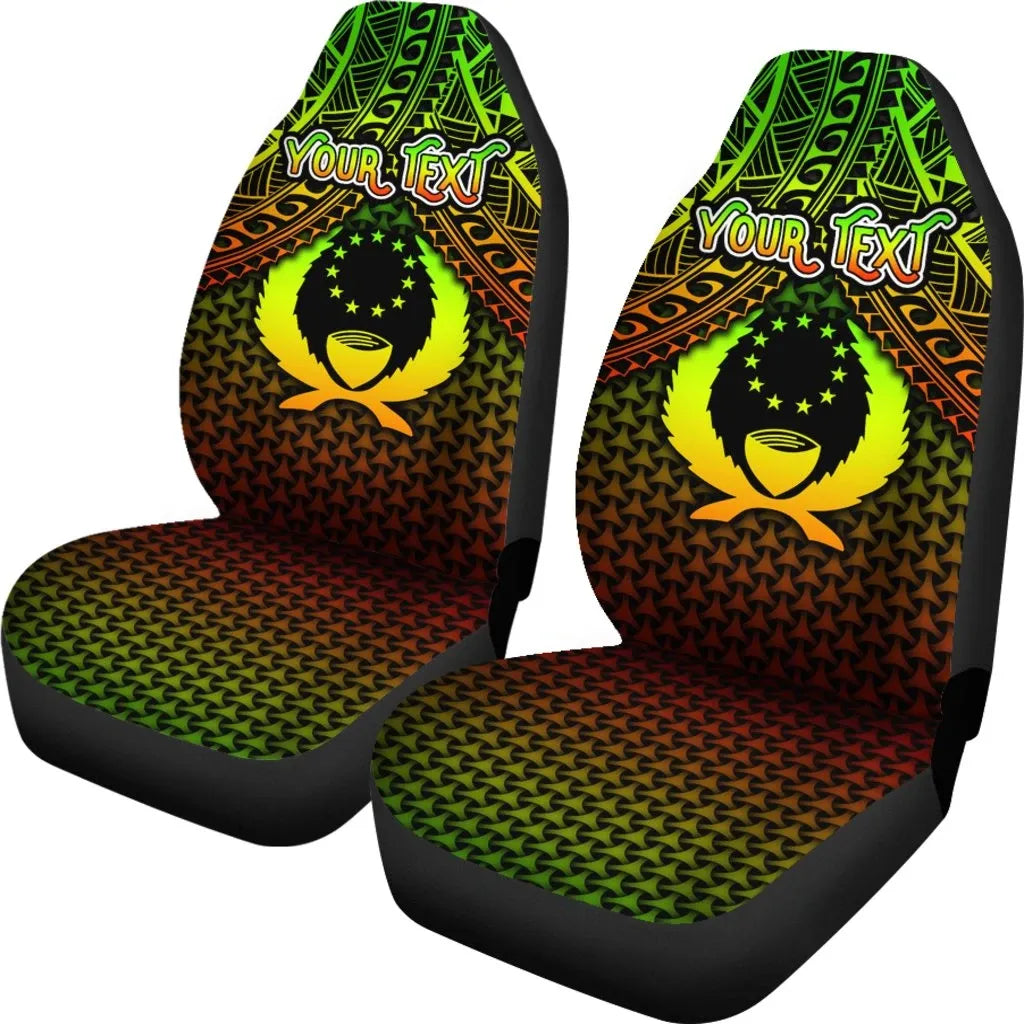Polynesian Pohnpei Personalised Car Seat Covers - Reggae Vintage Polynesian Patterns