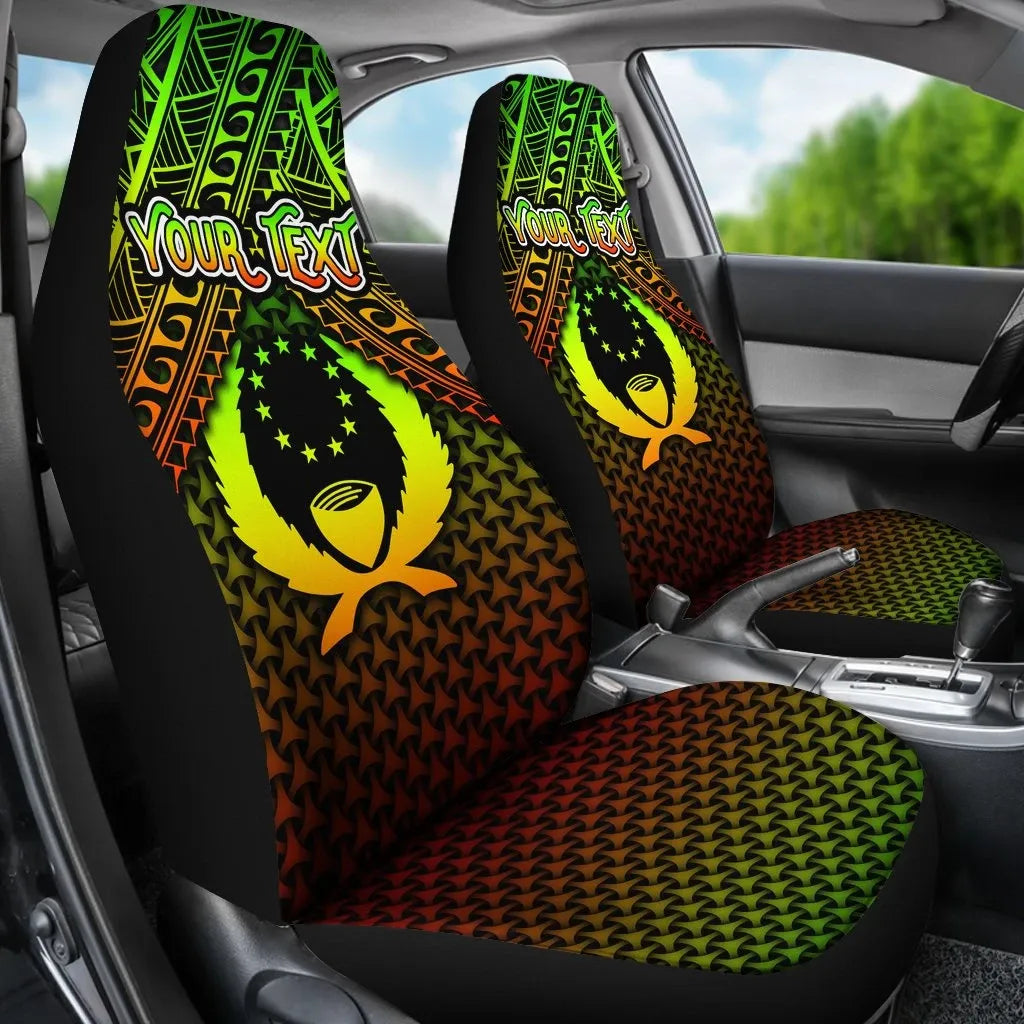 Polynesian Pohnpei Personalised Car Seat Covers - Reggae Vintage Polynesian Patterns