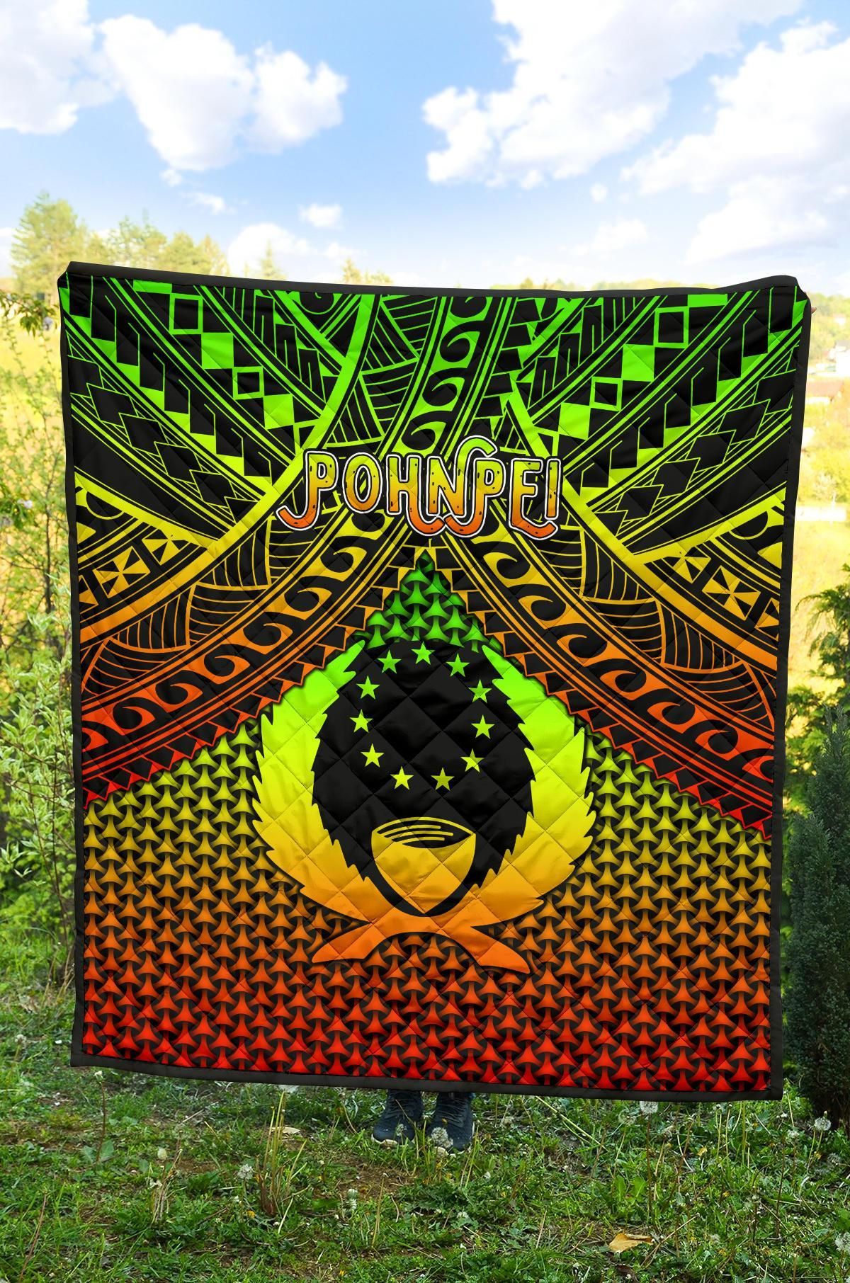 Polynesian Pohnpei Premium Quilt - Reggae Vintage Polynesian Patterns