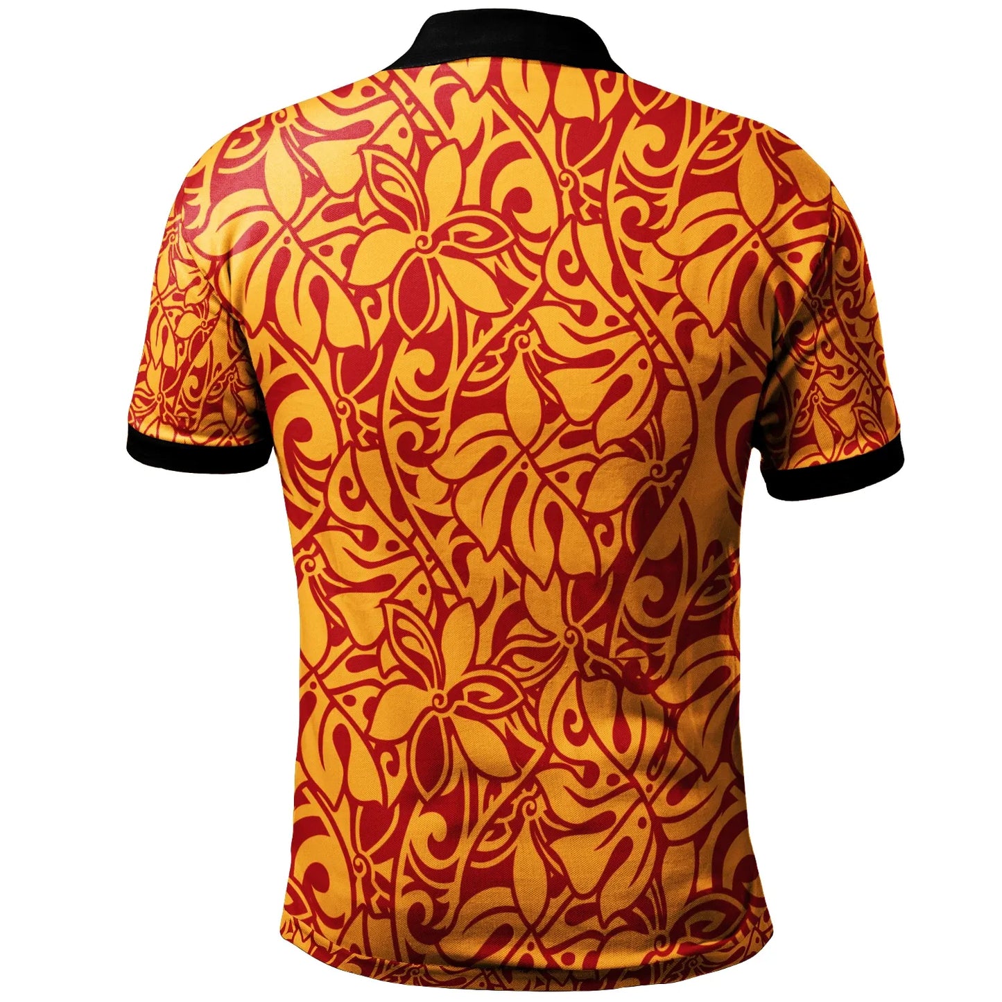 Polynesian Polo Shirt - Tribal Leaves Pattern